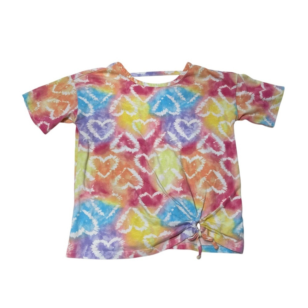 The Children's Place Red and Pink Short Sleeve Tee Vibrant Swirl